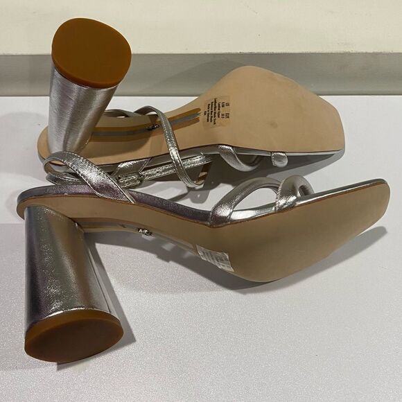 Sam Edelman Women's Kia Sandal Soft Silver Smooth Leather Size 9.5 - Picture 5 of 8